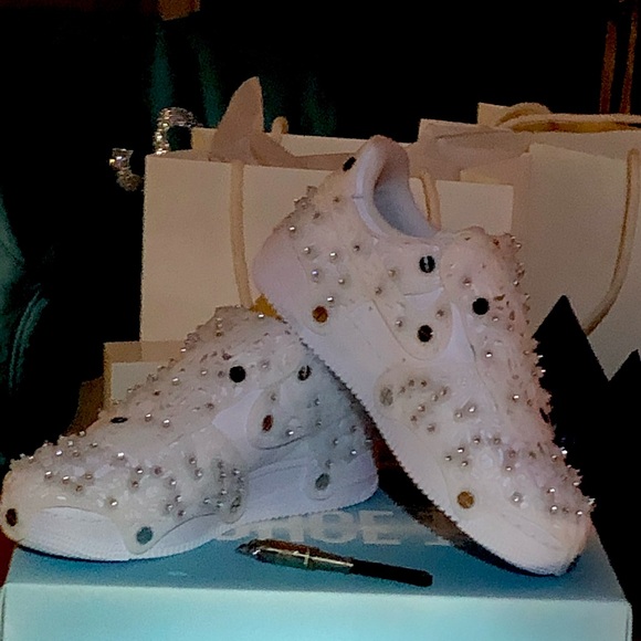 Nike Shoes - Nike Women’s Air Force 1 - innovative retro reflective Swarovski crystal studs